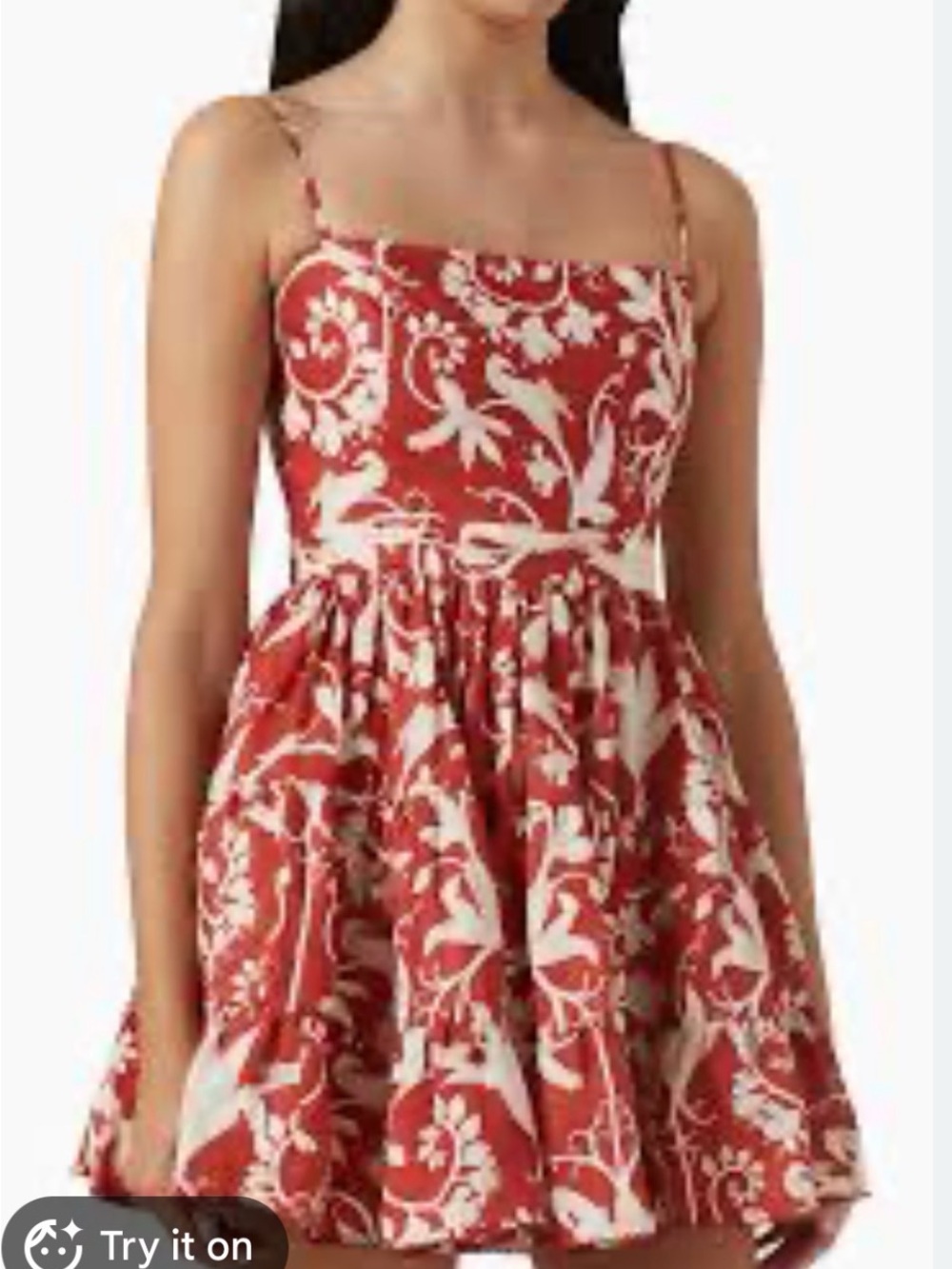 Agua by Agua Bendita Red and White Floral Mini Dress sz XL (8/10)